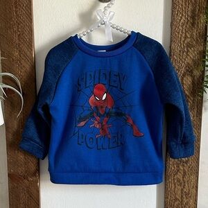 Marvel Blue Spider-Man Sweatshirt Pullover Size 4T Toddler Boy